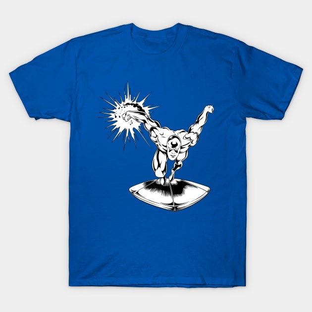 Cosmic Silver Surfer T-Shirt by littlepdraws